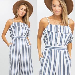 Striped jumpsuit